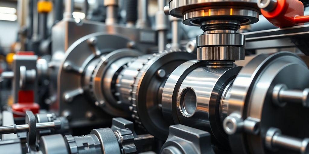 Industrieanlagen mit Präzisionstechnik und moderner Technologie.
